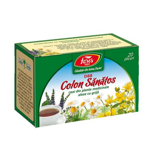 Ceai Colon Sanatos (colon iritabil) Fares | Farmacia Ardealul
